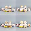 6 Pcs Eggy Party Sheep Design Mini Model Desktop Decoration Ornament Set For Home Decor And Collection