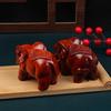 10Cm Wooden Elephant Statue Indian Feng Shui Figurines Lucky Success Wealth Desktop Decoration