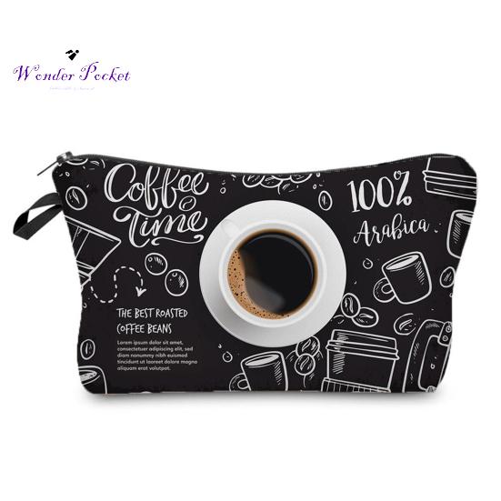 Trendy Print Large Capacity Clutch Bag Portable Fashion Appearance Zipper Cosmetic Bag