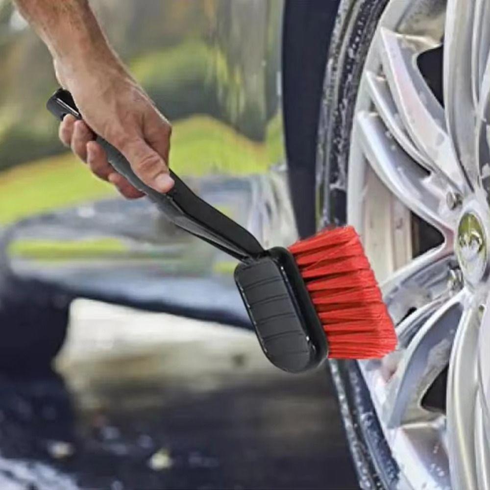 Ergonomic Design Car Wash Brush Effective Water Absorption Deep Cleaning Brush  For Car Wheels