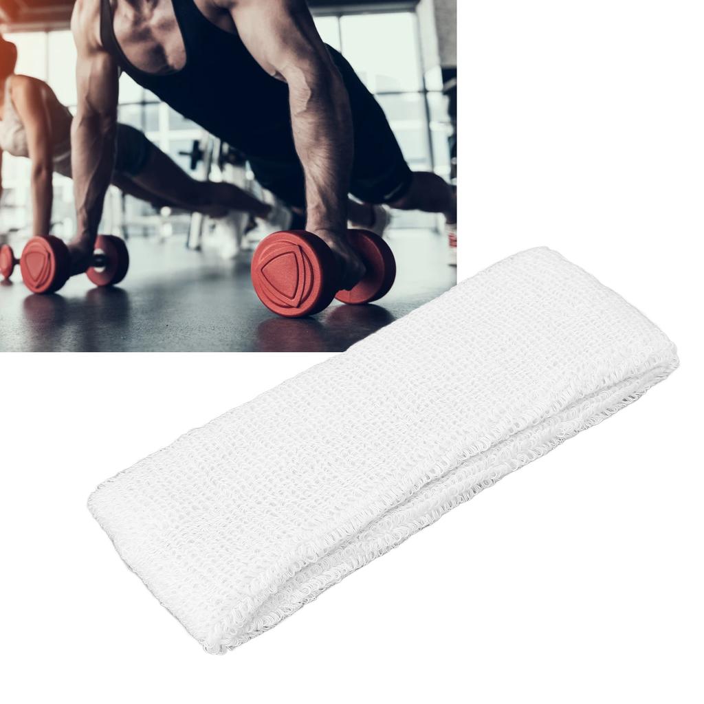Sweat Absorbing Fitness Headband Elastic Polyester Cotton Headband for Sports Running
