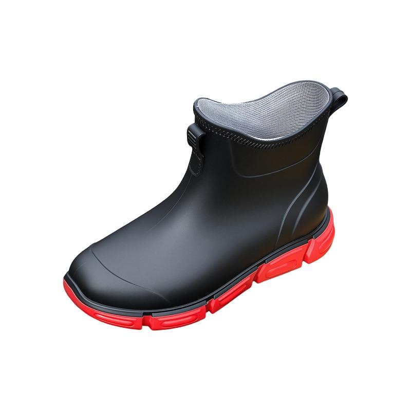 Short Tube Fishing Fashion Thickened Rain Shoes Water Shoes Men's Rain Boots Non-slip Wear-resistant Waterproof Kitchen Work Site Rubber Shoes