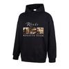 RHUDE Sweat à capuche en coton épais à imprimé graphique pour homme Décontracté Coupe ample Streetwear Jeune