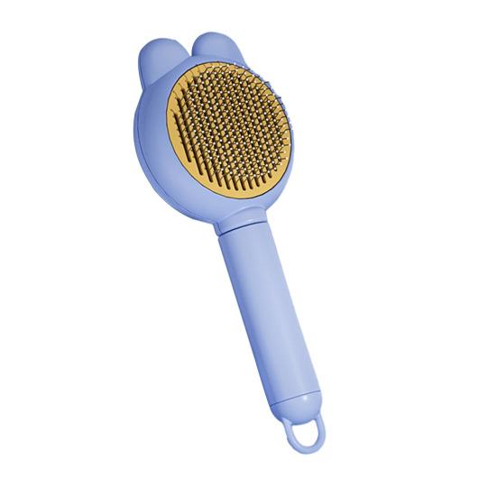 Cat Hair Brush Self Cleaning Dog Slicker Brush for Grooming And Shedding Cute Pet Hair Remover Tool with Release Button for Cats Dogs Rabbits