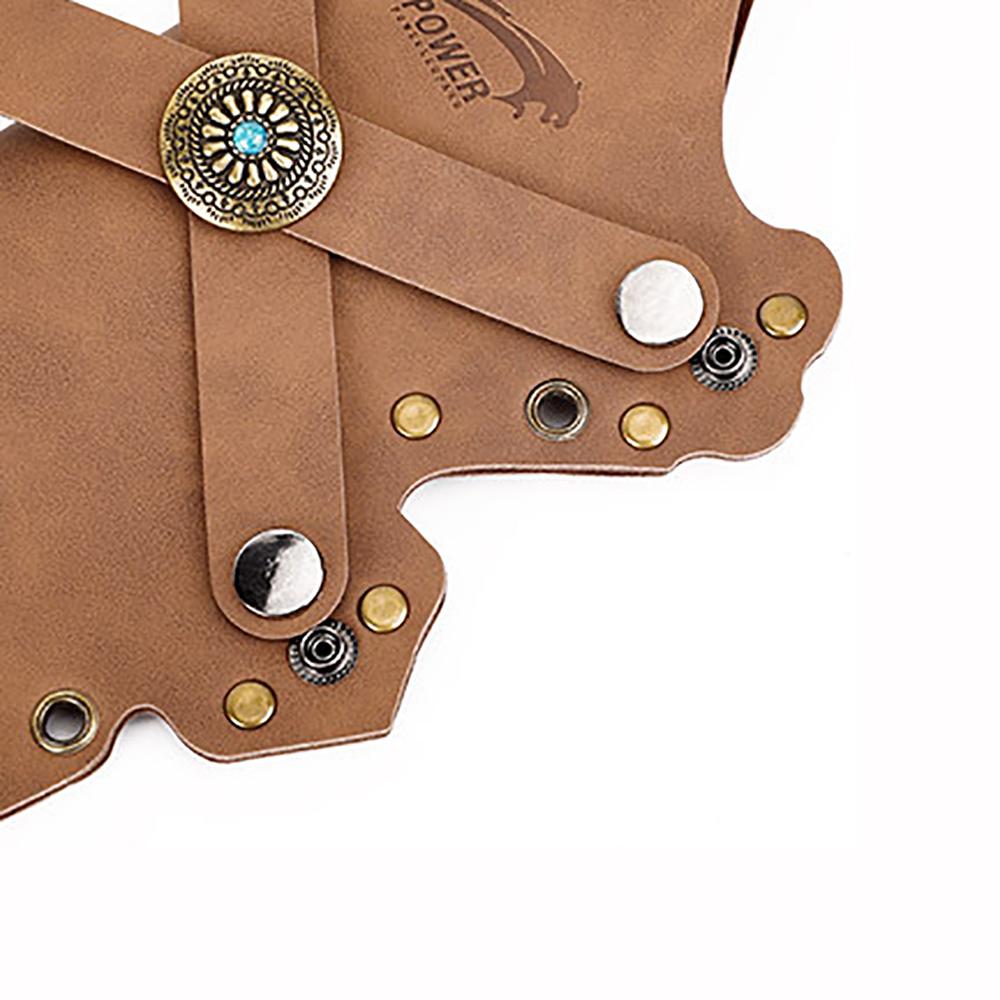 PU Leather Arrow Quiver Archery Bag( Brown Black) Retro Hunting Accessories For Outdoor Shooting 5