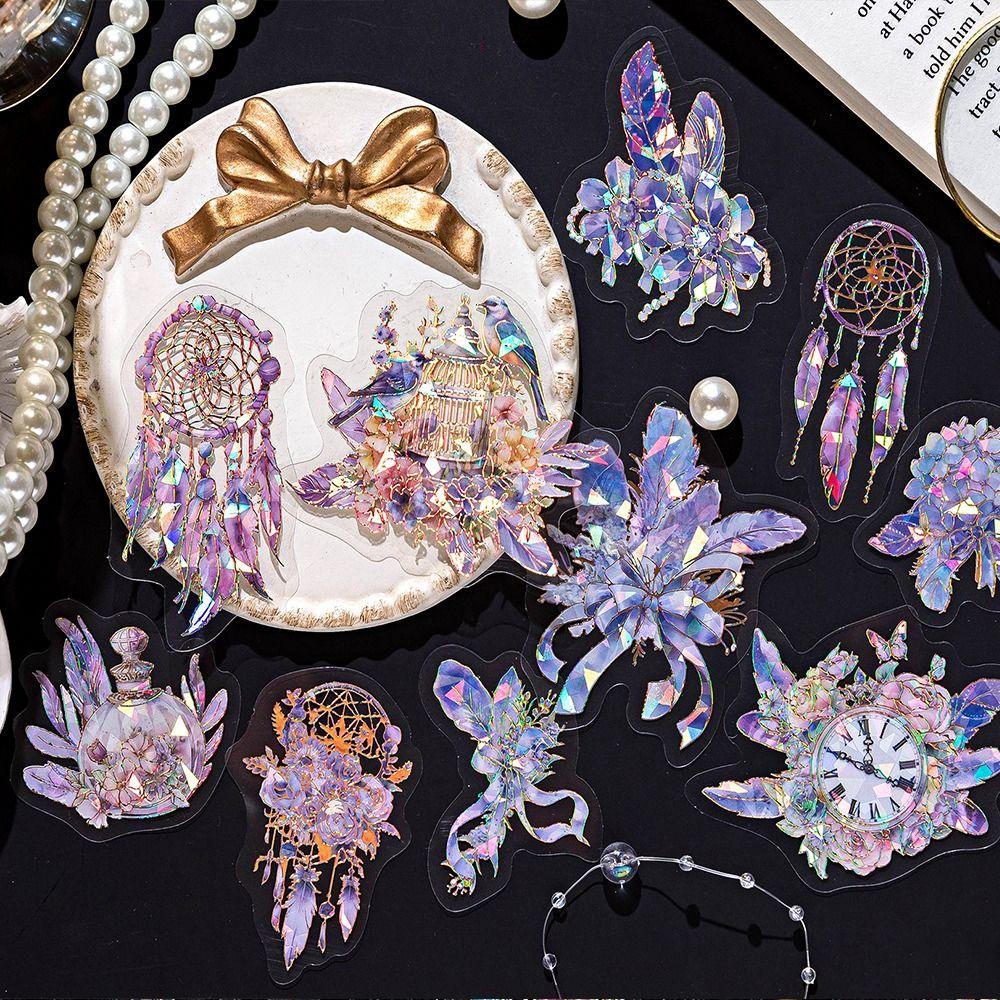 

DIY Crafts Голографические лазерные наклейки Декоративные ледяные кристаллы Коллаж Наклейки Студенты 7