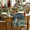 Artoid Mode Trees Snow 210 GSM Merry Christmas Table Runner, Seasonal Winter Kitchen Dining Table Decoration for Home Party Decor 13x48 Inch