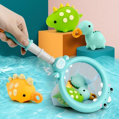 Filets de pêche pour enfants, dinosaures, jeu d'eau, animal, pulvérisation, pincement, appel, salle de bain, jouet de bain