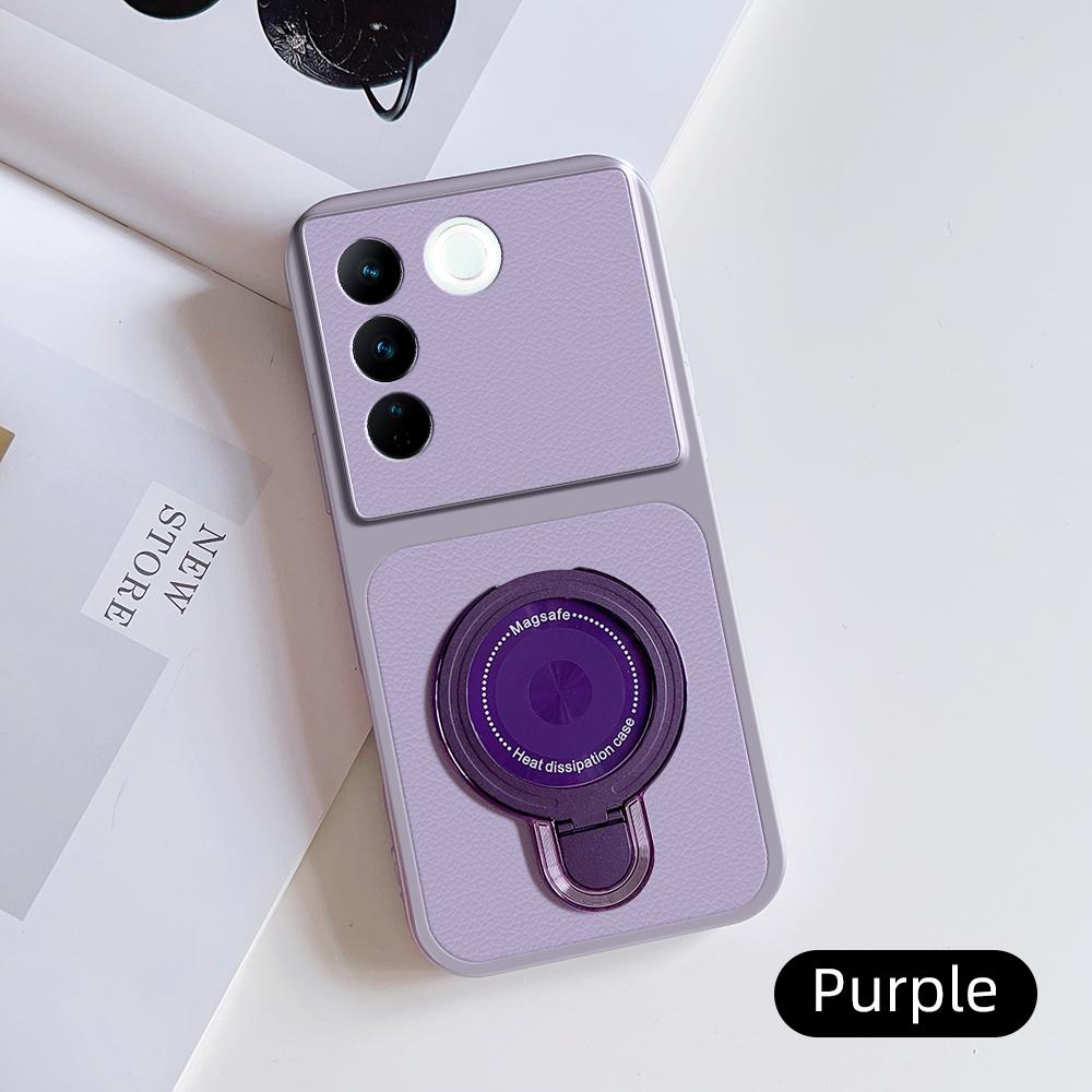 For Vivo S16 S16 Pro Case Vivo V27 V27 Pro Cover Vivo S16e Vivo V27e leather Case Magnetic Bracket Magsafe Holder Stand Cover