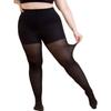 New 40D Women Black PLUS SIZE S-3XL CONTROL TOP Shaping Tights Ladies Confort Lift Hip Nylon Hosiery Pantyhose
