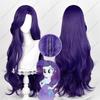 Rarity Cosplay Paruka 90cm Dlouhá Tmavě Fialová Kudrnatá Paruka Tepelně Odolné Syntetické Vlasy