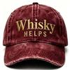 The Source Manufacturer Washes and Makes Old Baseball Caps, Whiskey Theme Embroidery Outdoor Leisure Visors, Peaked Caps.
