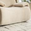Modular compression sofa, chenille fabric, 30D high-elasticity foam filling. Easy to move, slip-resistant base. Ideal for living room. Light Khaki