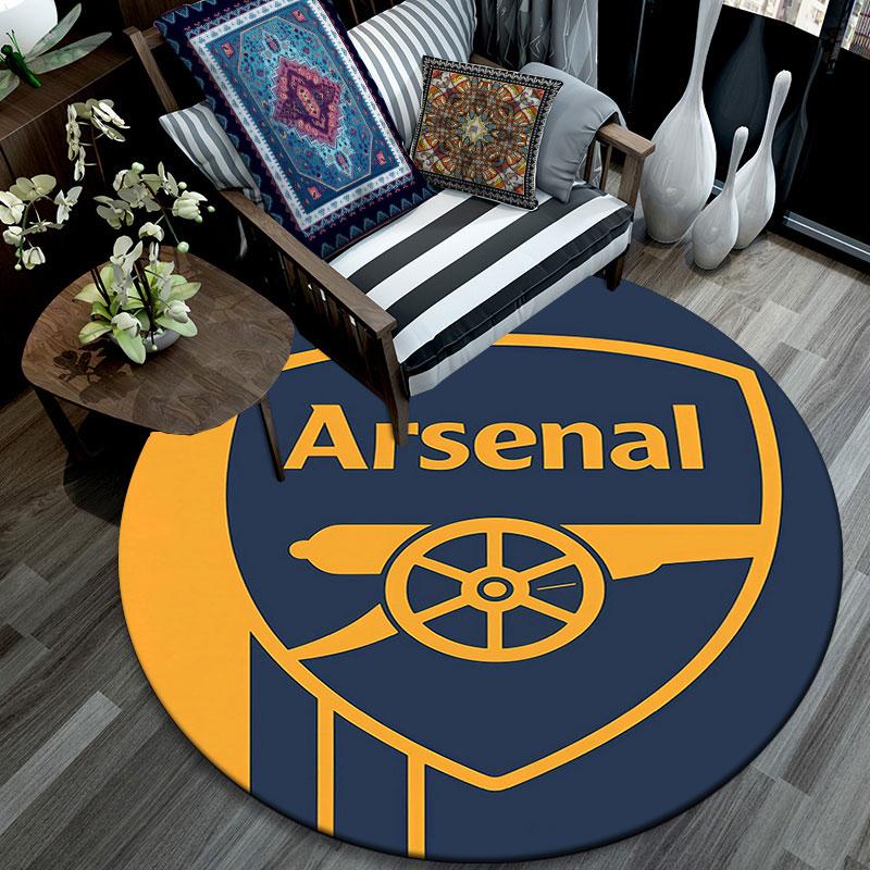 Arsenal Pattern Round rug,Carpet Rug for Living Room Bedroom Playroom ,Non-slip Floor Mat,Holiday Gifts and Birthday Gifts.
