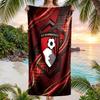 Bournemouth Fußball Strandtuch Weiches Mikrofaser Sommerhandtuch Schnelltrocknendes Saugfähiges Handtuch für Strand Schwimmbad Reisen