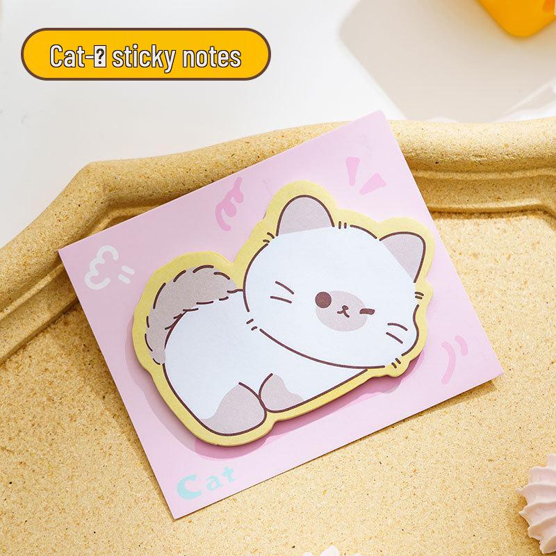 Irregular Shape Sticky Notes: Cute Cartoon Memo Pads, Student Writing Paper, Reusable Marking Labels