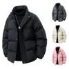Autumn Winter 2025 Men's Stand Collar Thick Velvet Padded Cotton Jacket