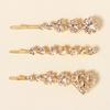 Sweet Rhinestone Hair Clips For Brides Fashionable Metal Side Bangs Pins Daily Versatile Women Hair Accessories