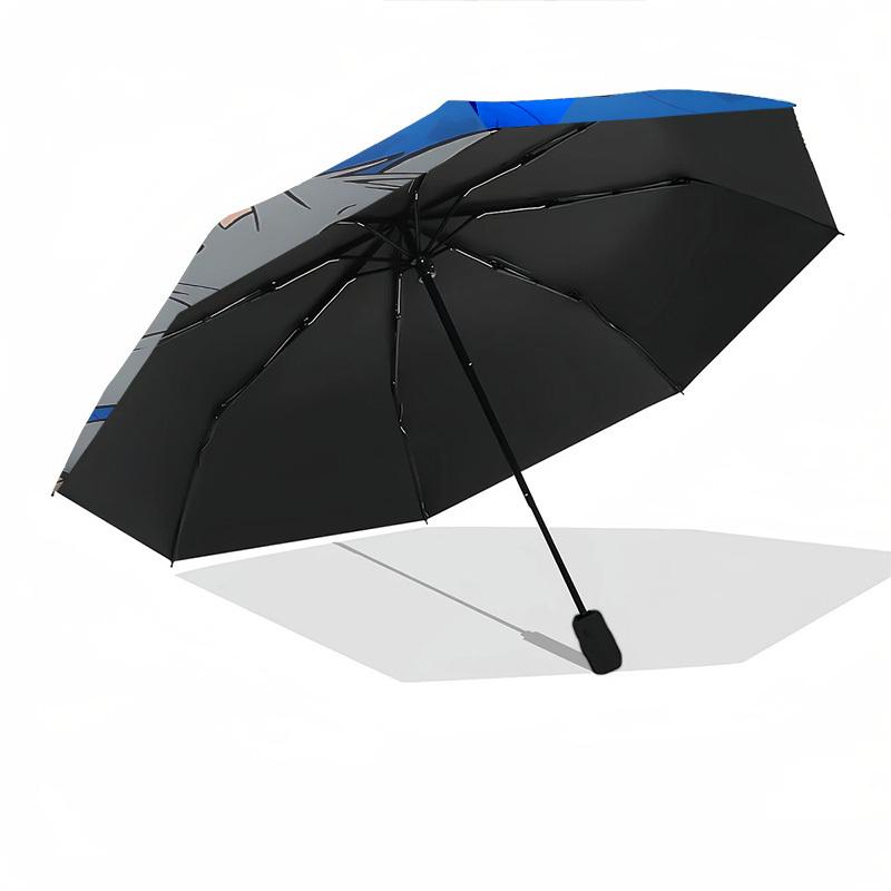 1pc Tom and Jerry Automatic Folding Umbrella - Compact 8-Rib Design, Durable Plastic & Iron1369L