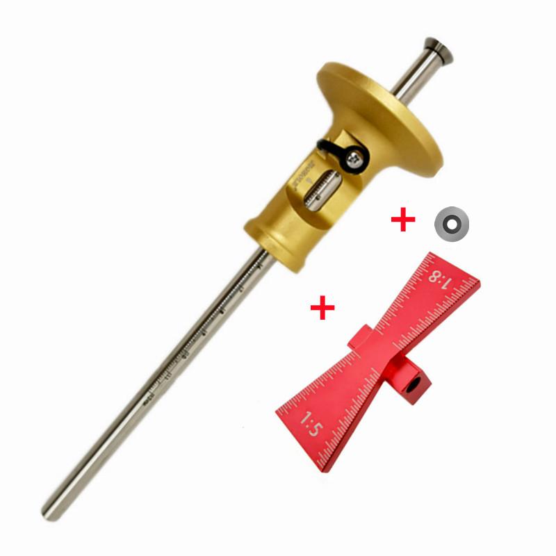 Dovetail Jig Wheel Marking Gauge Tool Set Woodworking Scriber Aluminum Alloy Linear Drawing Mortise Measuring Ruler Wood Joints