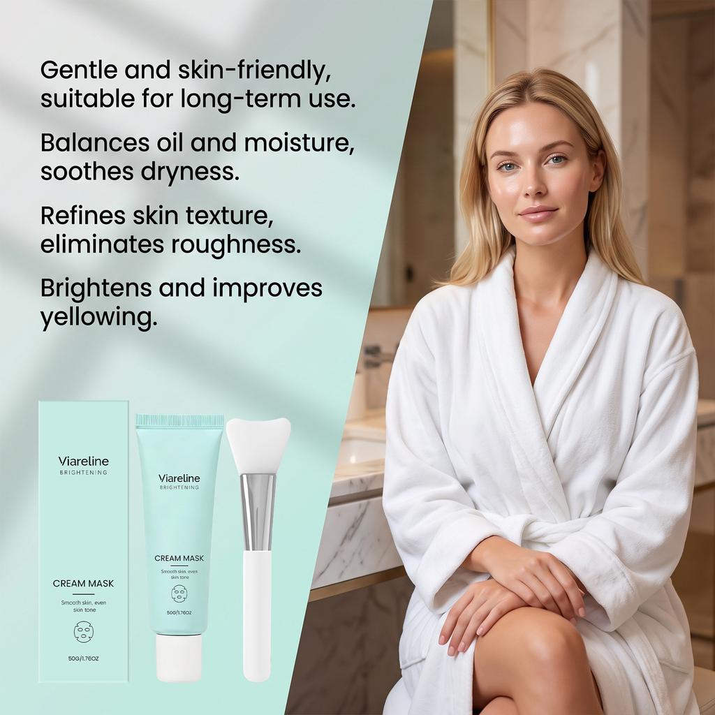 VIARELINE Brightening Cream gently moisturizes and brightens and evens out delicate skin texture