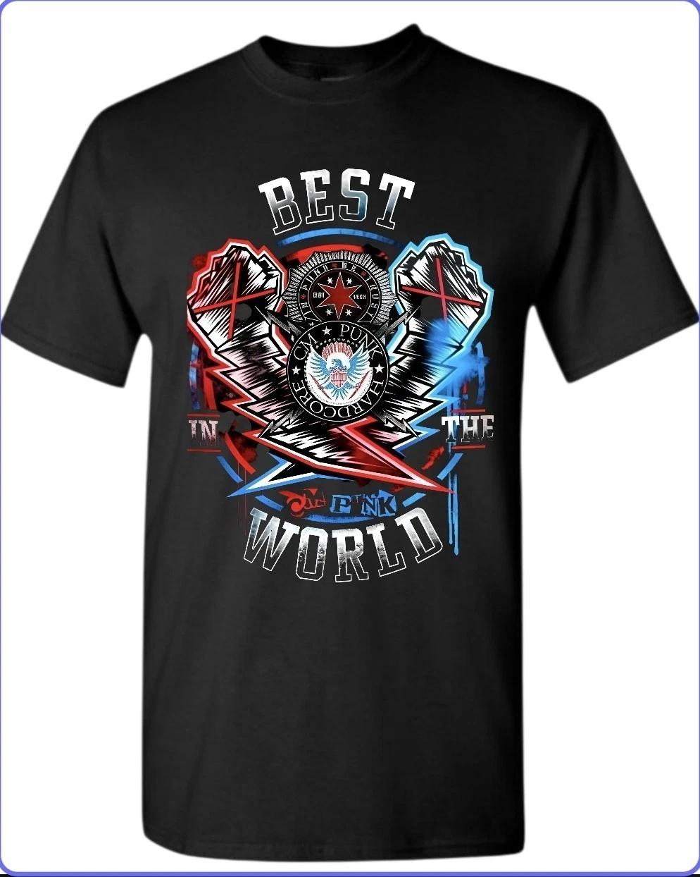 Best In The World CM Punk Black T-Shirt Youth or Adult Style 2 XL