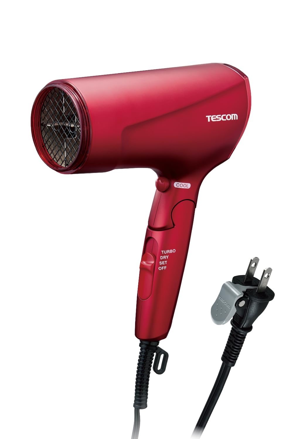 

Tescom Hair Dryer Protect Ion Foldable Quick Dry Small Lightweight Air Speedom Rakuten Plug Red Cool/Hot TD570A-R красный