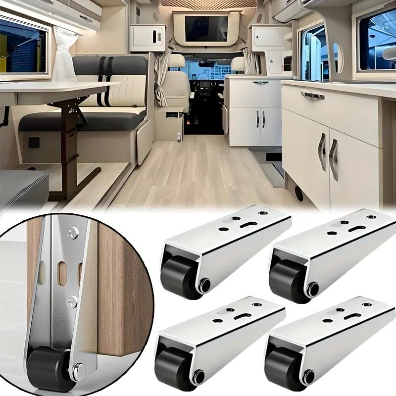 4Pcs Support Door Droop Pulley Repair Door Sinking Caster Wheel with Screw RV Wooden Furniture Parts Silent Pulley Drawer Caster