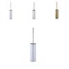 Stainless Steel Toilet Brush Holder Set With Round Design For Modern Bathroom Decor