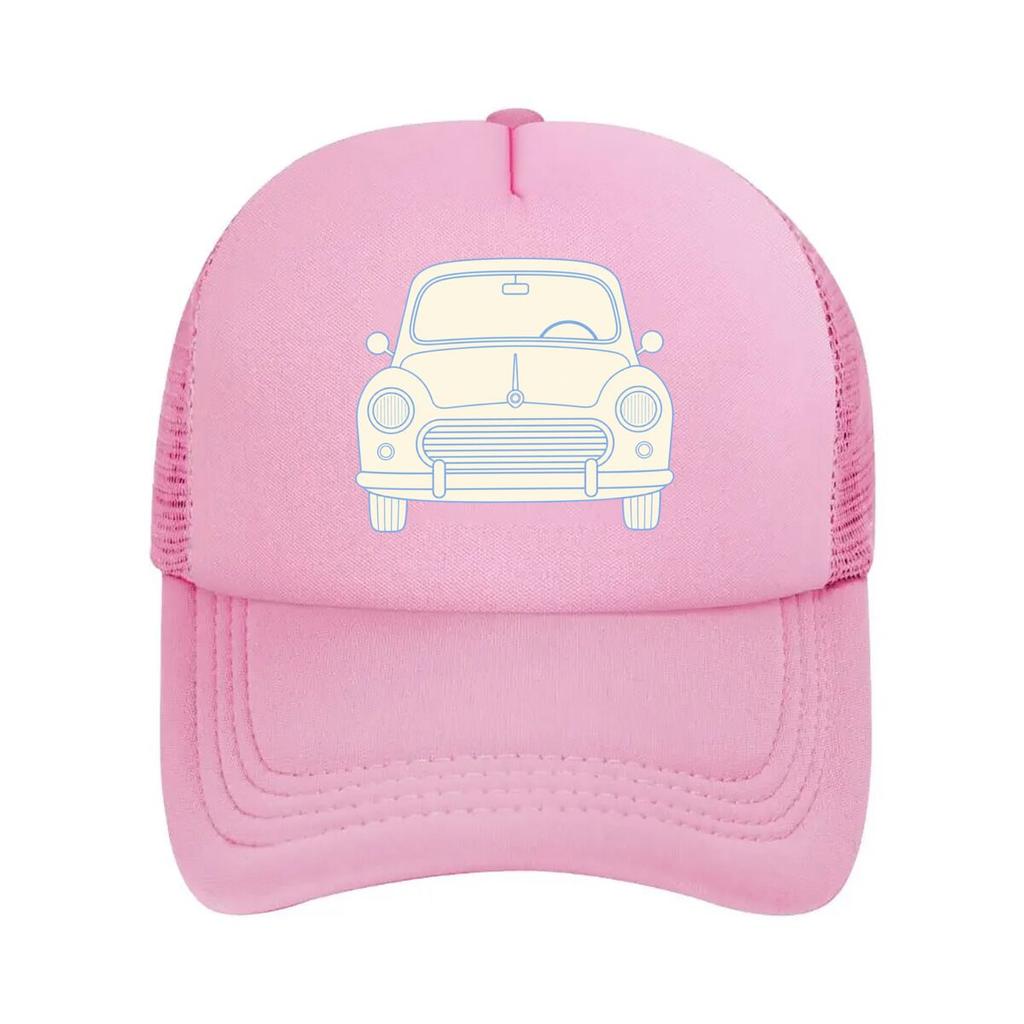 Retro Minimal Car Front Outline Mesh Baseball Cap Polyester Forward Observations Hat Adjustable Golf Hat Summer