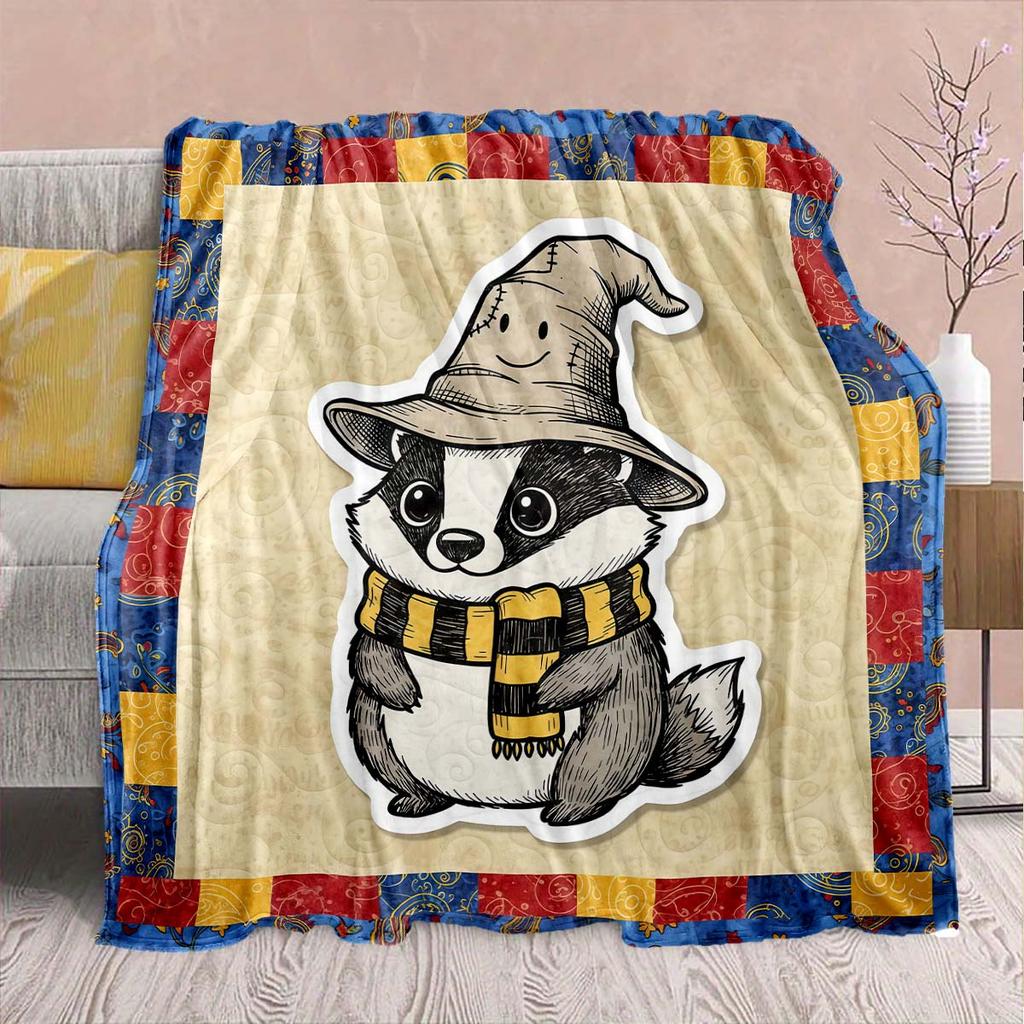 Harry Potter Magic Owl Flannel Blanket - Soft Warm Perfect for Sofa, Bedding Camping Travel Office Home Decor -QJY