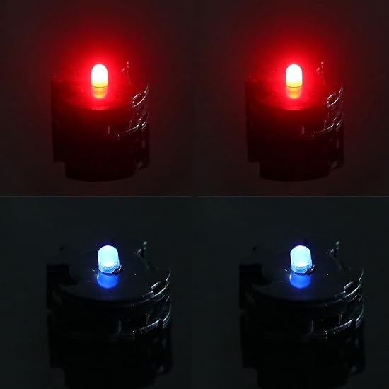 Leiasnow Gunpla LED Unit, Red and Blue, 2 of each, Gundam Plastic Model, RG, RG Zaku II, Plastic Mod