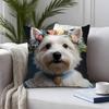 West Highland White Terrier Pillow Case  Plush Fabric Soft  Pillowcase Double Sided Print Cushion Cover Household Gifts