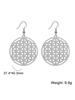 LIKGREAT Flower of Life Stud Earrings for Women Stainless Steel Round Earring Mandala Sacred Geometry Seed of Life Jewelry Gift