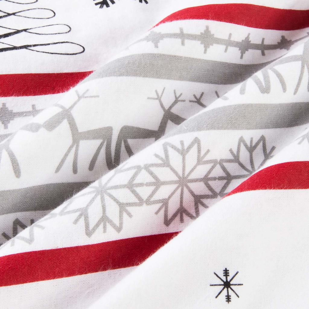 Christmas bedding 180x200 COTTON FLANNEL WITH FLUFF, Christmas trees, gray background