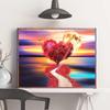 Full Square Diamond Painting Tree Heart 5D DIY Diamond Embroidery Cross Stitch Landscape Sunset Mosaic Wall Art Decor
