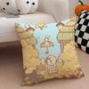 fresh aesthetic CCatsSoup Cushion Cover Throw Pillow Cover Hidden Button Durable Polyester Chair Cushion