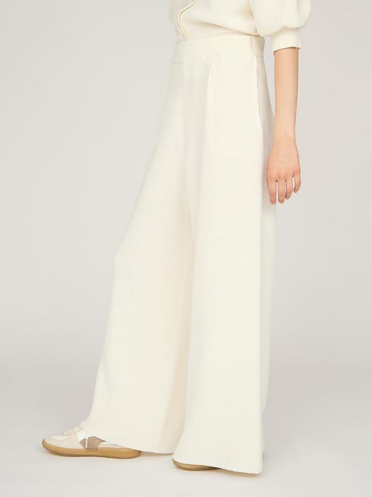 Emi Ribbed Easy Tuck 13WNP254072OWHT1 Pants,