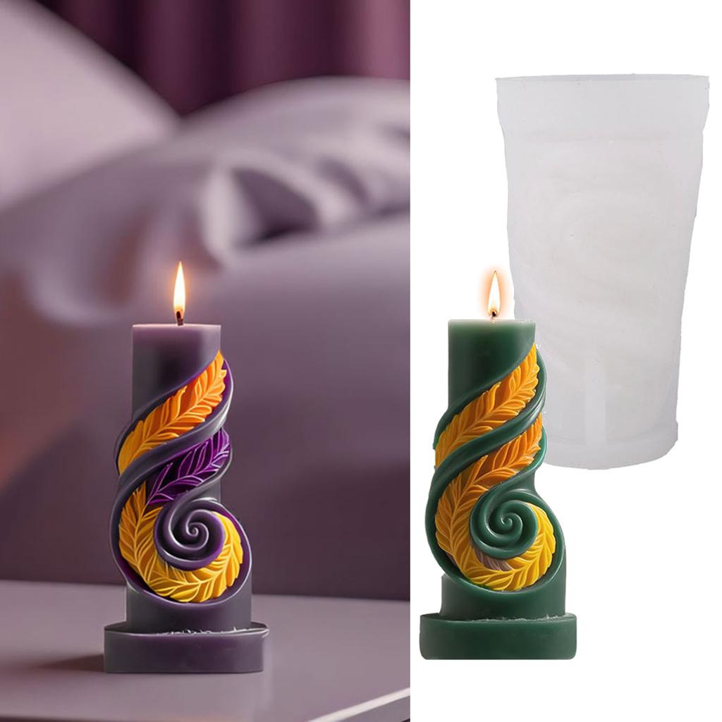 Wheat Candle Silicone Molds for Epoxy Resin Handmade Candle Soap Cylinder Silicone Mould for Home Decoration