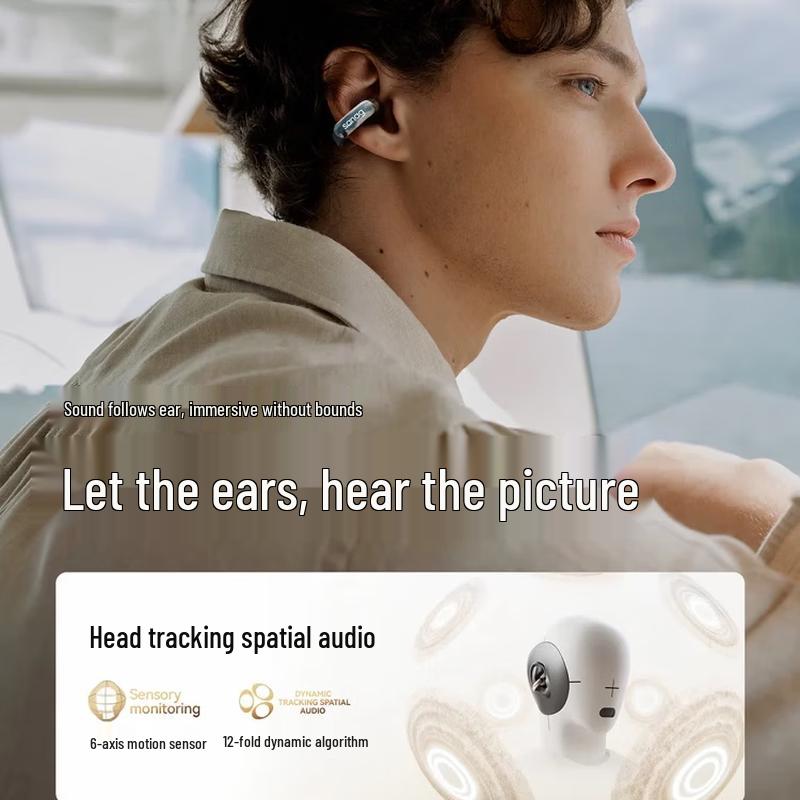 Saina S9S AI Open-Ear Air-Bone Conduction Ear Clip Bluetooth Headset