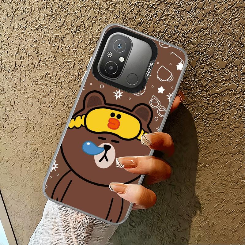 Cartoon Bear Brown Rabbit Soft Phone Case for Xiaomi Redmi 15C 15 14C 13C 12C Poco X5 X6 X7 Pro X3 F8 F7 Ultra M8 13 12 Cover Ba