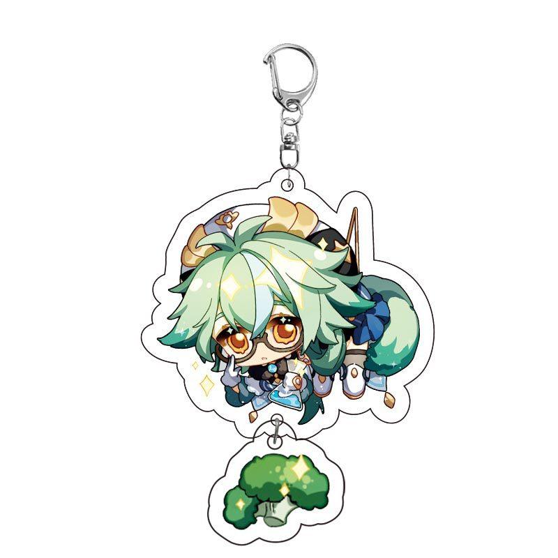 Game Keychains Acrylic Figure School Bag Keychian Holder Key Ring For Children Girl Men Accessories