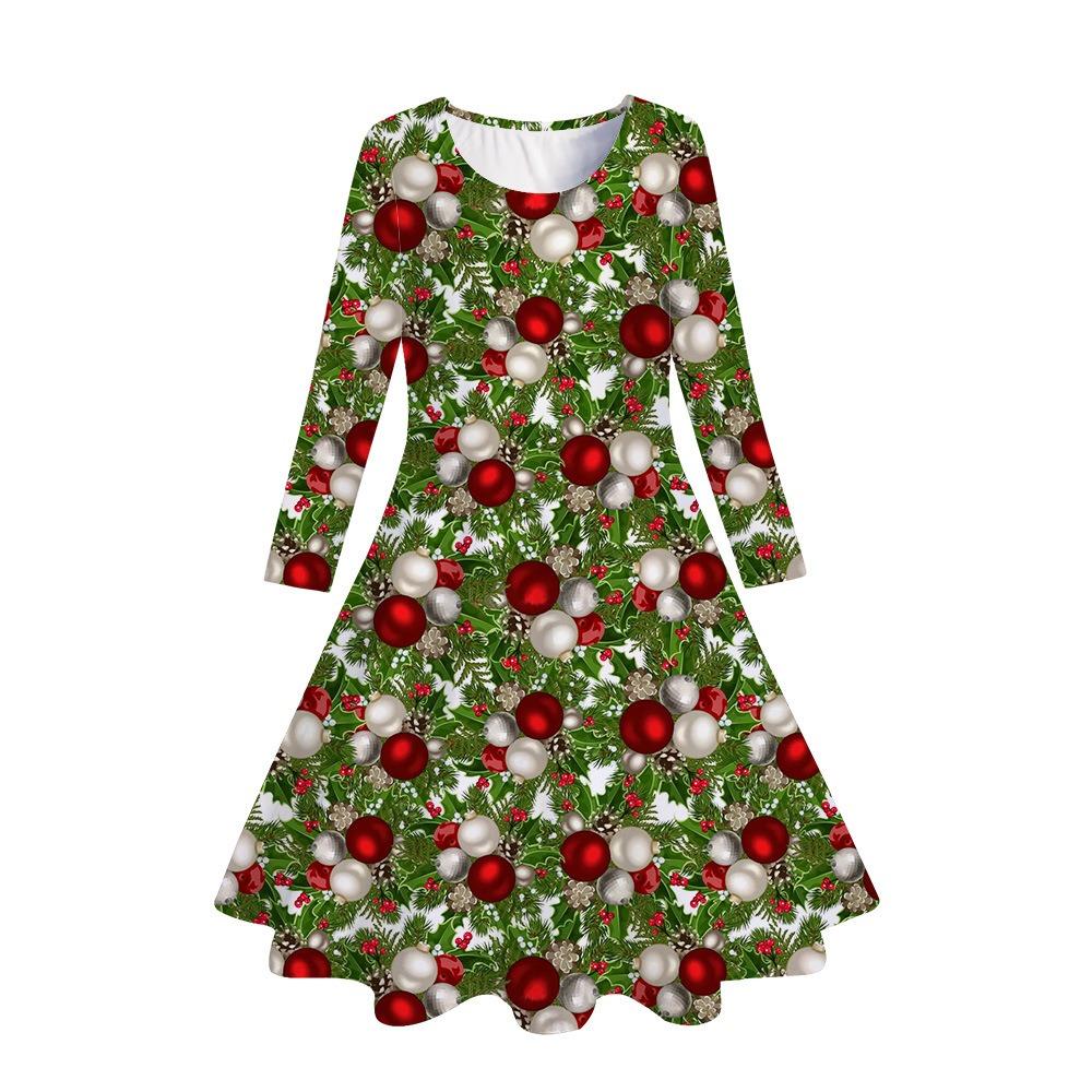 Girls' 3D Halloween Dress Long Sleeve Summer Spring Vacation Daily Holiday Princess Beautiful Sweet Kids 4-12 Years Casual Dress A Line Dress