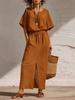 Spring/Summer 2026 Bohemian Batwing Sleeve Top & Slim Long Skirt Set