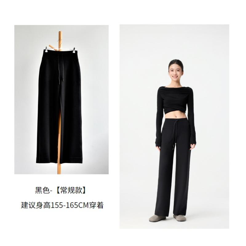 

[Cloud breathing pants] Spring new modal drape high waist wide legs casual cool sunscreen straight trousers s (40-50kg)