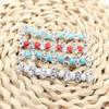 Factory Direct Sales of 12 * 90mm Cracked Turquoise Crystal Bikini Buckle Reinforced Flat Chain DIY Clothing Swimsuit Chain Deco