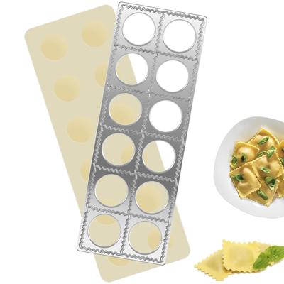 Knödelform 12 Löcher Ravioli Pressform Manuelles Italienisches Knödelhersteller-Werkzeug Kochzubehör Küche Schneller Knödelhersteller