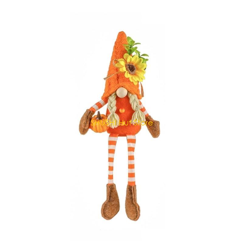 

Holiday Party Autumn Gnome Decorative Statue Crafts Fall Home Farmhouse Dining Table Decoration Children Girl Boys D57B