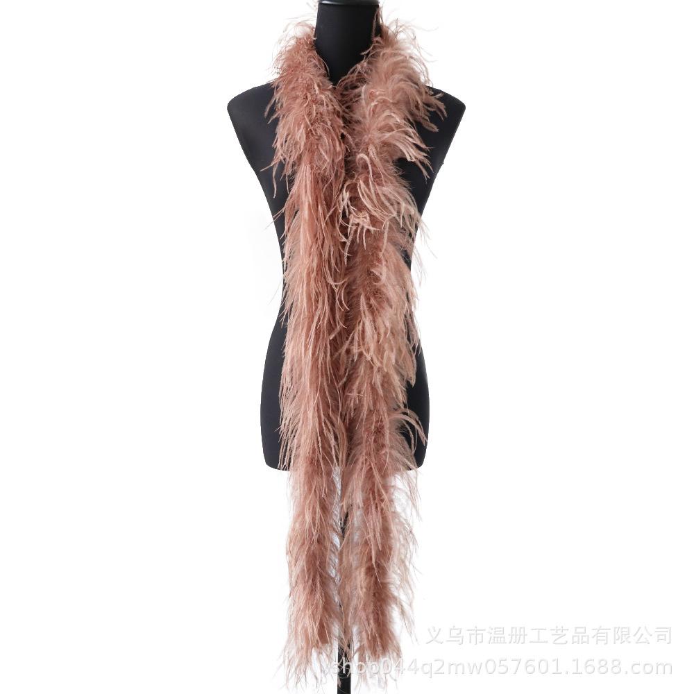 South African Ostrich Hair Top Performance Dress Raw Material Feather Top Diy Hat Scarf Down 2 Meters