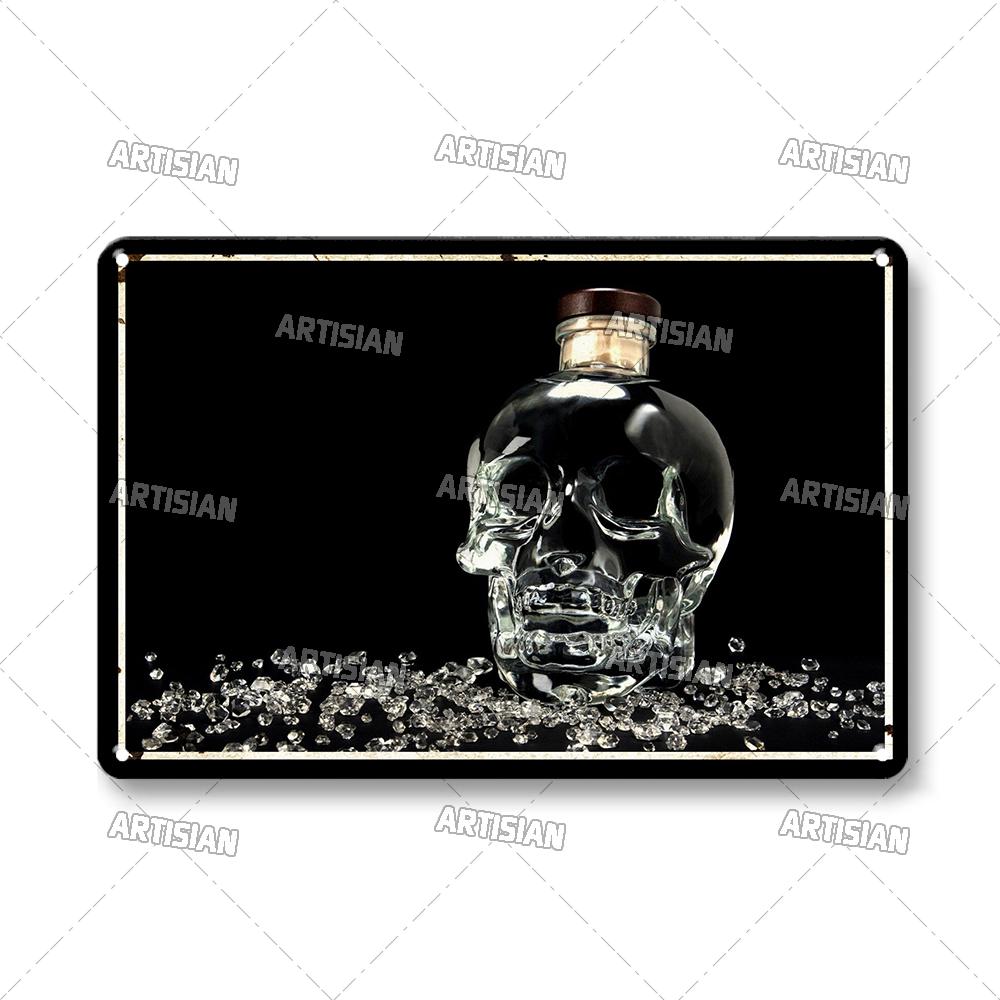 Wodka-Metallschilder, Dekoteller, Wein-Metallschild, Retro-Metallposter, Alkohol-Wandteller, Heimbar, Studio, Industrie-Dekor